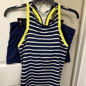 Women’s 2-Piece Swim Suit With Skirt, Size XL